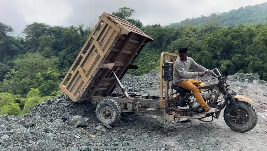 Equipment at a Larimar mining site.