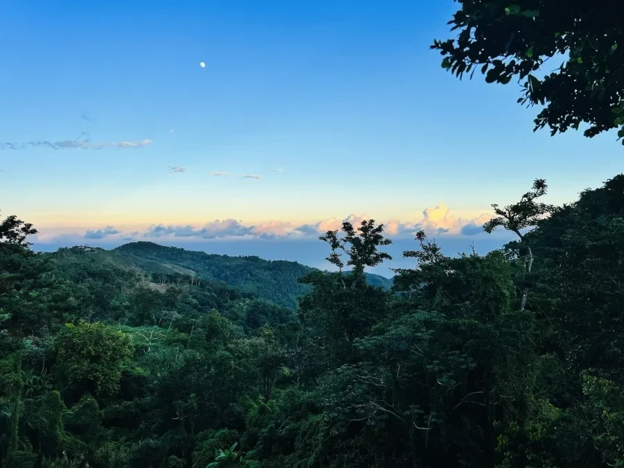 Mountain landscape near the Larimar mining region.